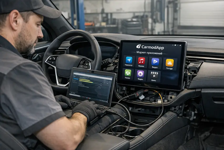 Установка маркета приложений / CarmodApp / российских сервисов