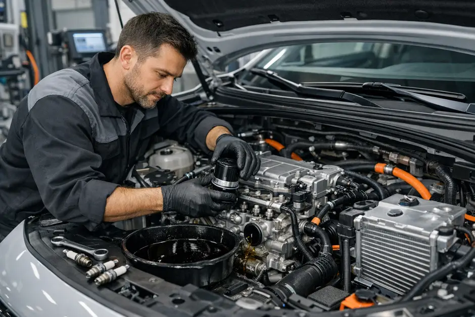 Замена масла и масляного фильтра ДВС‑генератора LiXiang
